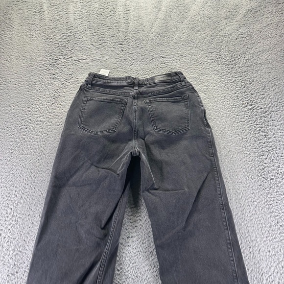 Vintage Hollister Jeans Women 7 Black Cotton Denim Straight Dad Stretch Hi-Rise - Picture 7 of 11